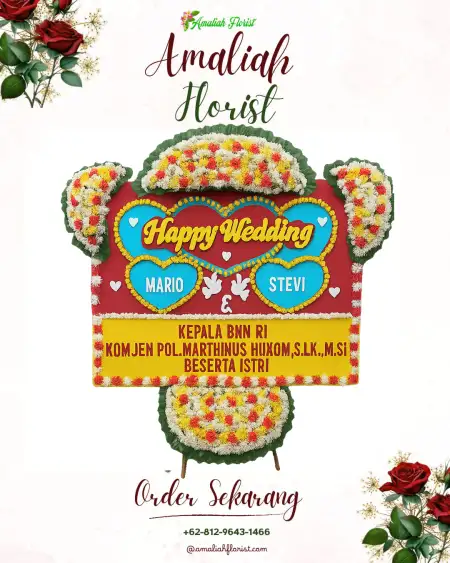Papan Bunga Pernikahan Anggut Atas